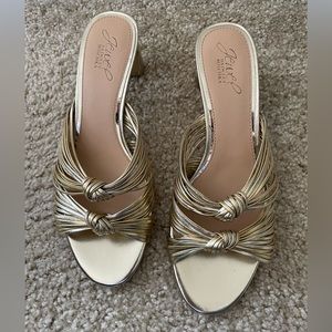 Jewel Badgley Mischka Cheryl Knotted Slide Sandal